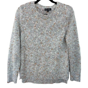 Alison Andrews Women's Multicolored Knit Popcorn Crewneck Sweater Size Large